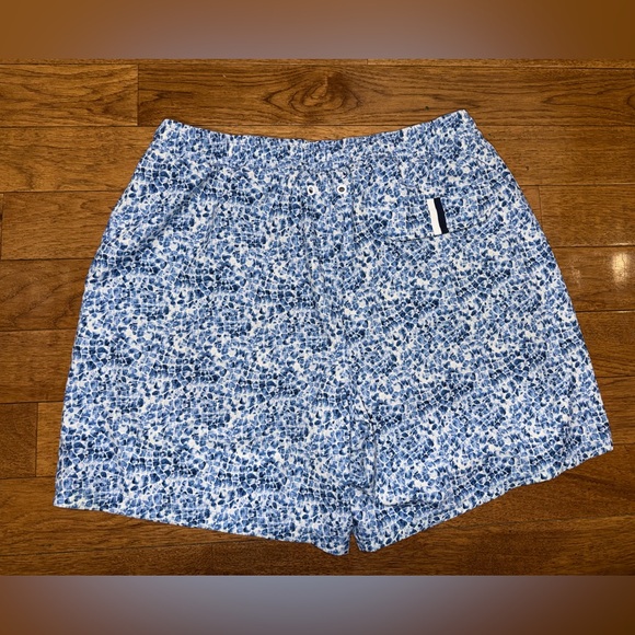Rhoback Blue and White Patterned Swim Shorts Size XL - Picture 2 of 5